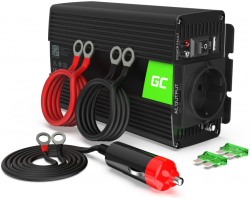 Inverter GREENCELL INV05DE (12v dc, 230v ac, 300w, 600w impulsivna snaga, USB port, zaštita od pregrijavanja, zaštita od prenapona)-0