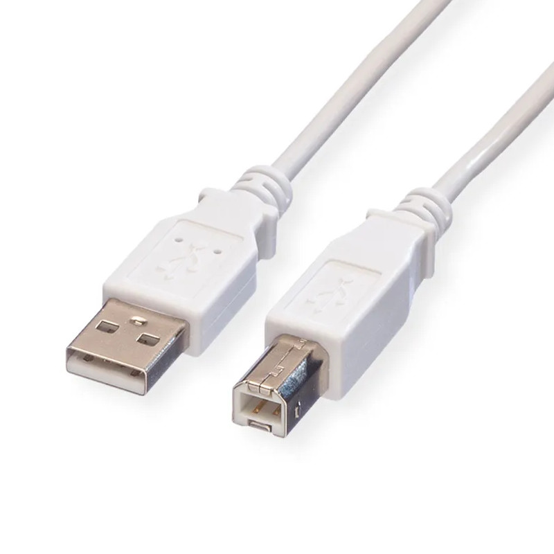 Roline VALUE USB2.0 kabel TIP A-B M/M, 0.8m bijeli-1