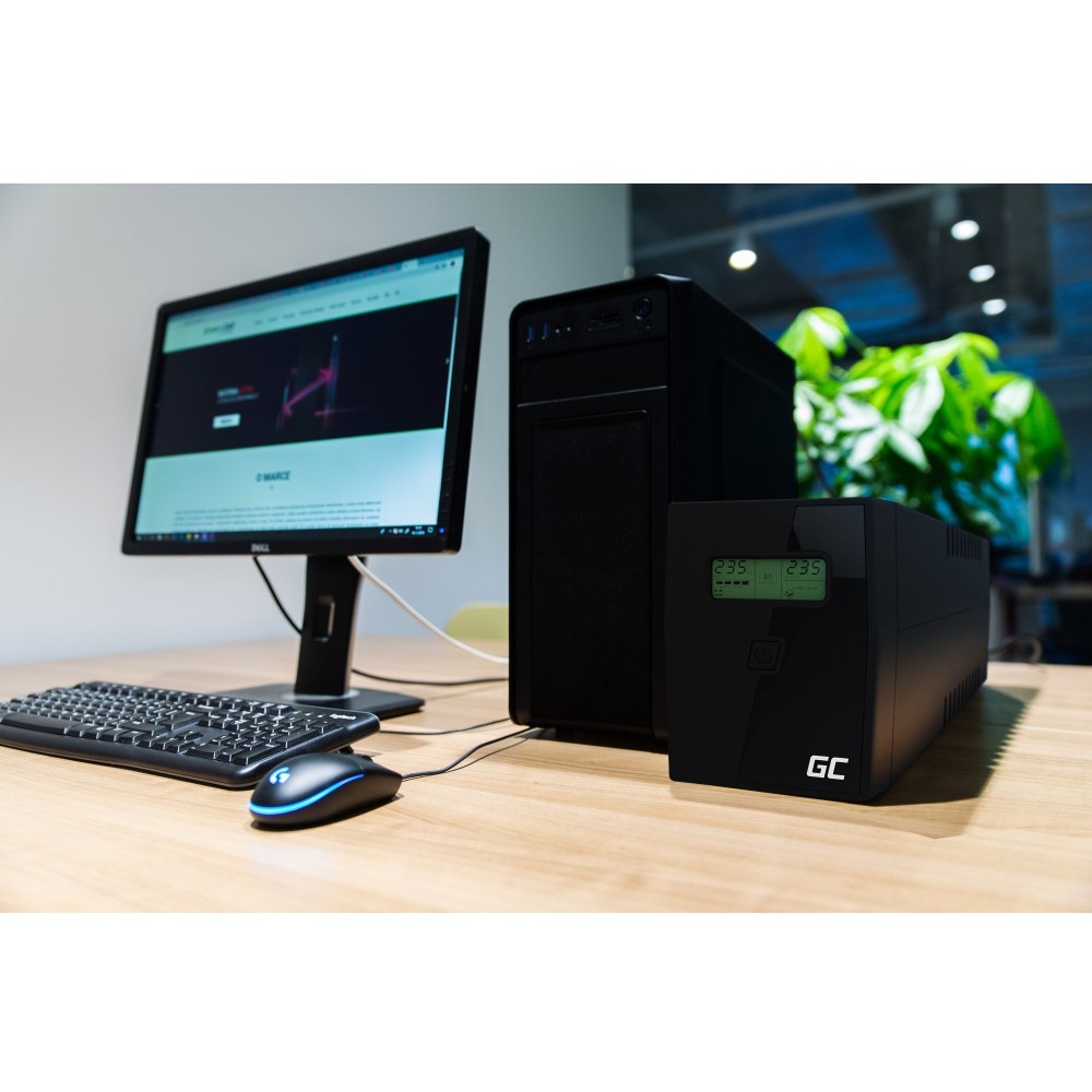 Green Cell UPS Micropower 600VA/360W, Line Interactive AVR, LCD-3