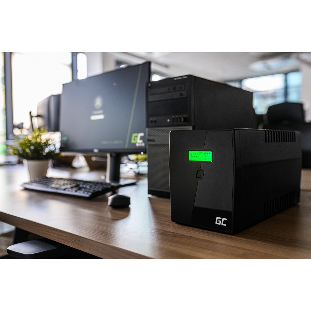 Green Cell UPS Microsine 2000VA/1400W, Line Interactive Pure Sinewave, LCD-4