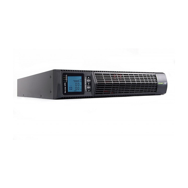 Green Cell UPS Online RTII 2000VA/1800W, LCD (Snaga 2000VA, Zaštita od prenapona, USB/RJ45, 6x IEC320 C13-10A utičnice, Težina 20 kg)-2