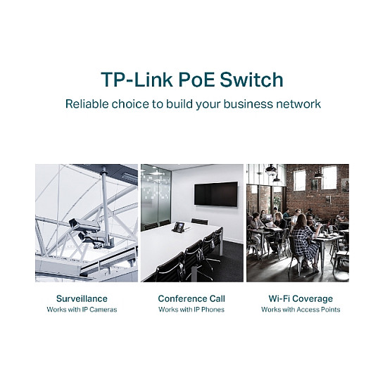 TP-Link JetStream 16-port Gigabit EasySmart PoE+ preklopnik (Switch), 16×10/100/1000M RJ45 PoE, 2×SFP Gigabit, 1U 19" rack-mount kućište (192W)-22