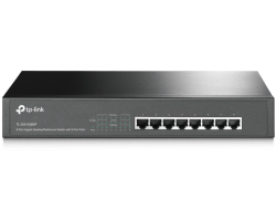 TP-Link 8-port Gigabit PoE+ preklopnik (Switch), 8×10/100/1000M RJ45 PoE ports, 802.3af/at, metalno kućište, 1U 13" (126W)