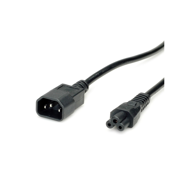 Roline VALUE naponski kabel, IEC320 C14-C5, M/F, 1.8m crni-2