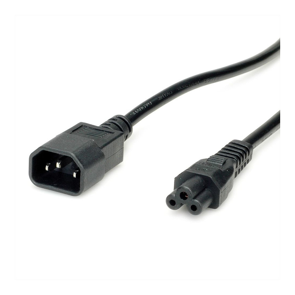 Roline VALUE naponski kabel, IEC320 C14-C5, M/F, 1.8m crni-0