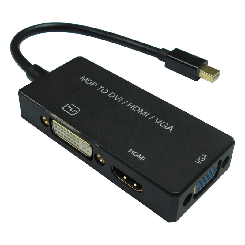 Roline VALUE adapter/kabel Mini DisplayPort - VGA/DVI/HDMI, M/F, v1.2, aktivni, 0.1m-3