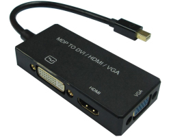 Roline VALUE adapter/kabel Mini DisplayPort - VGA/DVI/HDMI, M/F, v1.2, aktivni, 0.1m-1