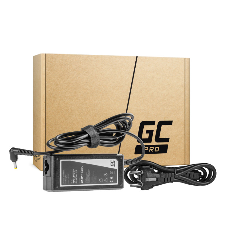Green Cell PRO (AD123P) AC adapter 65W/20V 3.25A / 4.0mm-1.7mm, za Lenovo-0