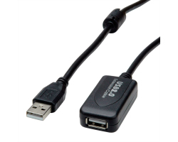 STANDARD USB2.0 aktivni produžni kabel sa ponavljačem, 5.0m crni-1