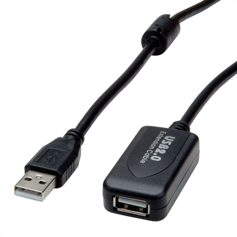 STANDARD USB2.0 aktivni produžni kabel sa ponavljačem, 15m crni-1