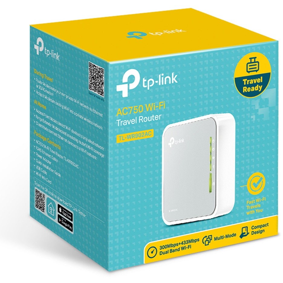 TP-Link AC750 bežični prijenosni Dual-Band usmjerivač (Router) 300Mbps/433Mbps (2.4GHz/5GHz) 802.11ac/a/b/g/n, 1×WAN/LAN, 1×USB2.0, interna antena-6