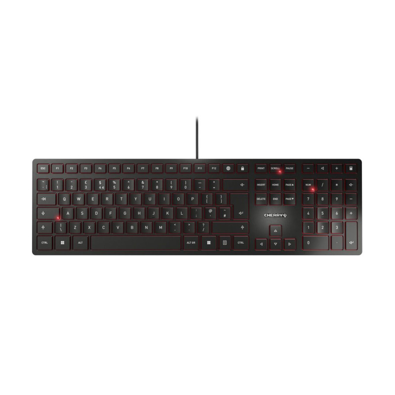 Tipkovnica CHERRY KC-6000 SLIM (key technology sx, service life > 10 million key operations, connection sockets usb, cable length approx. 1.80 m, dimensions approx. 440×130×15 mm, weight approx. 660 g)-1