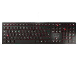 Tipkovnica CHERRY KC-6000 SLIM (key technology sx, service life > 10 million key operations, connection sockets usb, cable length approx. 1.80 m, dimensions approx. 440×130×15 mm, weight approx. 660 g)-0