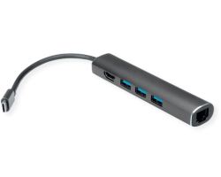 Docking Station ROLINE VALUE USB-C 4K HDMI, 3×USB 3.2 Gen 1, G-LAN-1