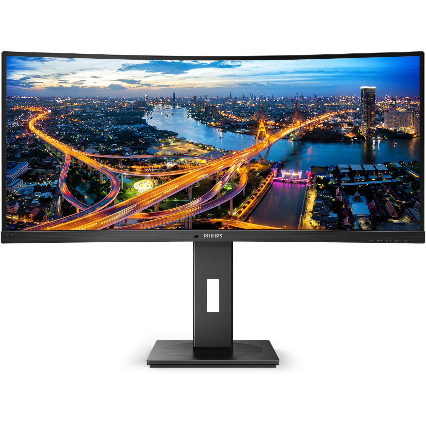Monitor PHILIPS B line 346B1C/00 (34" VA, 100Hz, 3440×1440 WQHD, zakrivljeni crni)-18