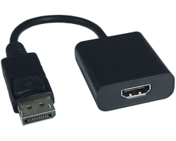 Roline VALUE adapter/kabel DisplayPort - HDMI, M/F, v1.4, HDR 10, 4K60, 0.15m
