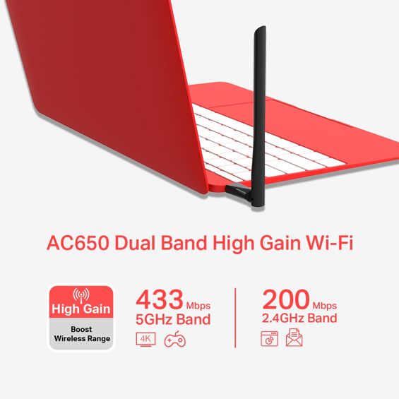 Mercusys AC650 bežični High-Gain Dual-Band USB adapter, 200Mbps/433Mbps (2.4GHz/5GHz), 802.11a/b/g/n/ac, 5dBi antena-4