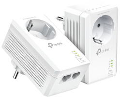 Mrežni adapter TP-LINK AV1000 Powerline Gigabit, 1000Mbps, dodatna strujna utičnica, 2×G-LAN, HomePlug AV2-0