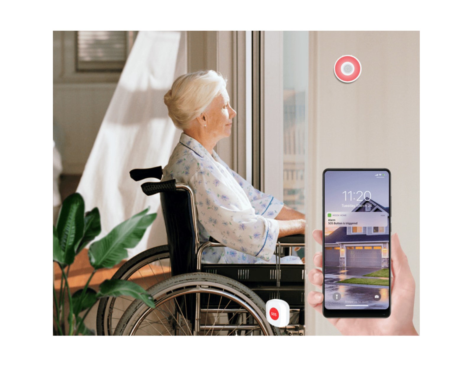 Pametna SOS tipka WOOX R7052 ZigBee Smart-3