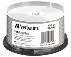 Blu-Ray Verbatim BD-RE DL 6× 50GB Wide White Thermal Printablni No ID, 25 kom. spindle (Double Layer)