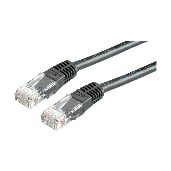 Roline VALUE UTP mrežni kabel Cat.6, 0.5m crni-1