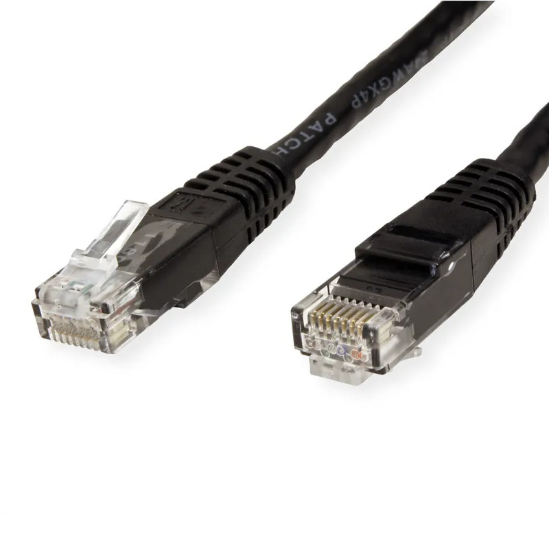 Roline VALUE UTP mrežni kabel Cat.6, 1.0m crni-1