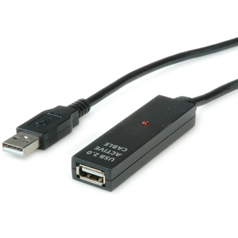 Roline VALUE USB2.0 aktivni produžni kabel A-A, M/F, 30m-0