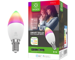 Žarulja WOOX WiFi Smart LED RGB+CCT E14 5W 470lm 2700K-6500K dimabilna - KORIŠTENI jamstvo 6 mjeseci
