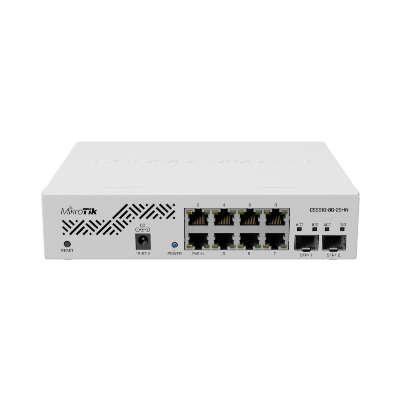 Cloud Smart Switch MIKROTIK CSS610-8G-2S+IN 8×G-LAN, 2×SFP+ cages, SwOS, desktop kučište-4