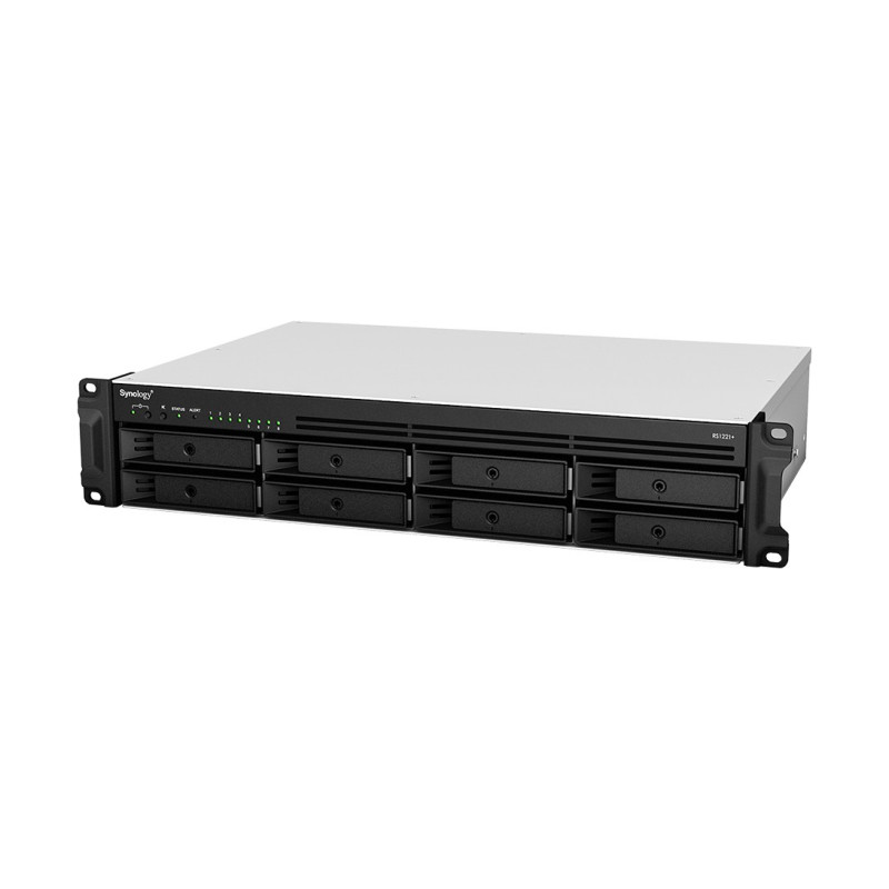 Synology RS1221+ RackStation 8-bay NAS server, 4GB DDR4, Hot-Swap 2.5"/3.5" HDD, 4xG-LAN, USB3.2 Gen1×2, eSATA×1-8