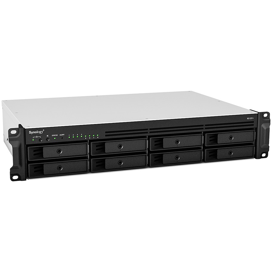Synology RS1221+ RackStation 8-bay NAS server, 4GB DDR4, Hot-Swap 2.5"/3.5" HDD, 4xG-LAN, USB3.2 Gen1×2, eSATA×1-9