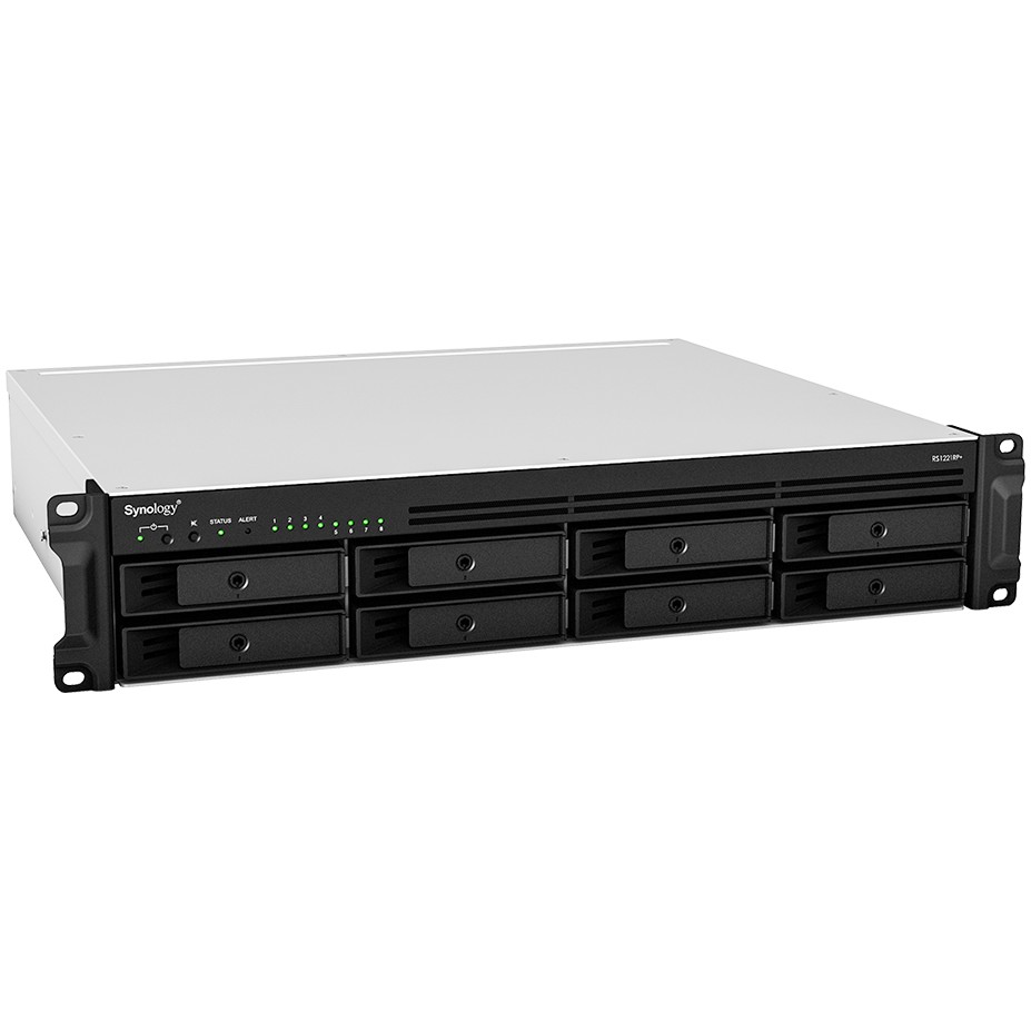 NAS server SYNOLOGY RS1221RP+ RackStation 8-bay, 4GB DDR4, Hot-Swap 2.5"/3.5" HDD, 4xG-LAN, USB3.2 Gen1×2, eSATA×1, Redundant Power Supply-8