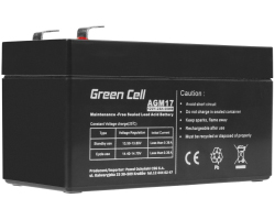 Baterija Green Cell (AGM17, AGM, 12V, 1,2Ah)