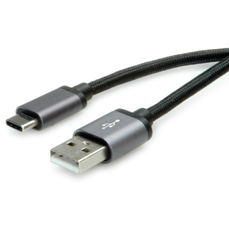 Roline USB2.0 kabel TIP C(M) na TIP A(M), 1.8m crni-0