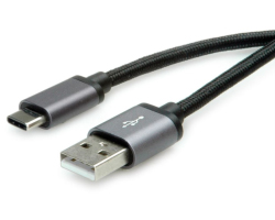 Roline USB2.0 kabel TIP C(M) na TIP A(M), 1.8m crni