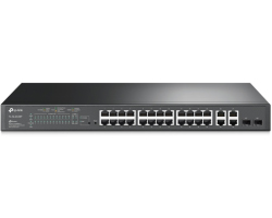 Switch TP-LINK JetStream 24-Port PoE+ Smart preklopnik 24×10/100M 2×G-LAN 2×G SFP 1U 19" rackmount (250W)-3
