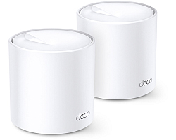 TP-Link AX1800 Deco X20 (2-pack), Dual-Band Mesh Wi-Fi 6, 574Mbps/1201Mbps (2.4GHz/5GHz), 802.11ax/ac/n/a/b/g, 2×G-LAN, Deco App