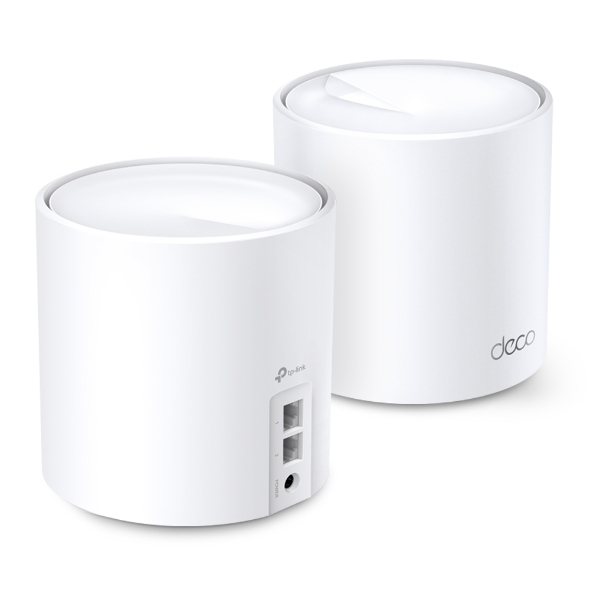 TP-Link AX1800 Deco X20 (2-pack), Dual-Band Mesh Wi-Fi 6, 574Mbps/1201Mbps (2.4GHz/5GHz), 802.11ax/ac/n/a/b/g, 2×G-LAN, Deco App-4