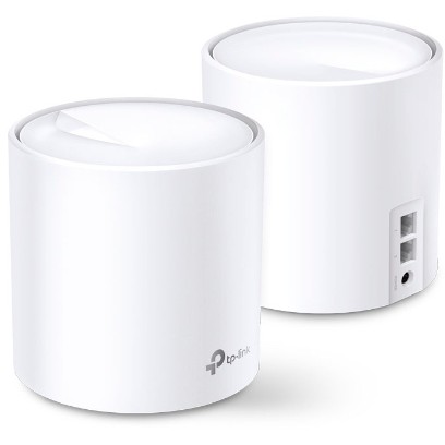 TP-Link AX1800 Deco X20 (2-pack), Dual-Band Mesh Wi-Fi 6, 574Mbps/1201Mbps (2.4GHz/5GHz), 802.11ax/ac/n/a/b/g, 2×G-LAN, Deco App-10
