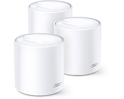 TP-Link AX1800 Deco X20 (3-pack), Dual-Band Mesh Wi-Fi 6, 574Mbps/1201Mbps (2.4GHz/5GHz), 802.11ax/ac/n/a/b/g, 2×G-LAN, Deco App