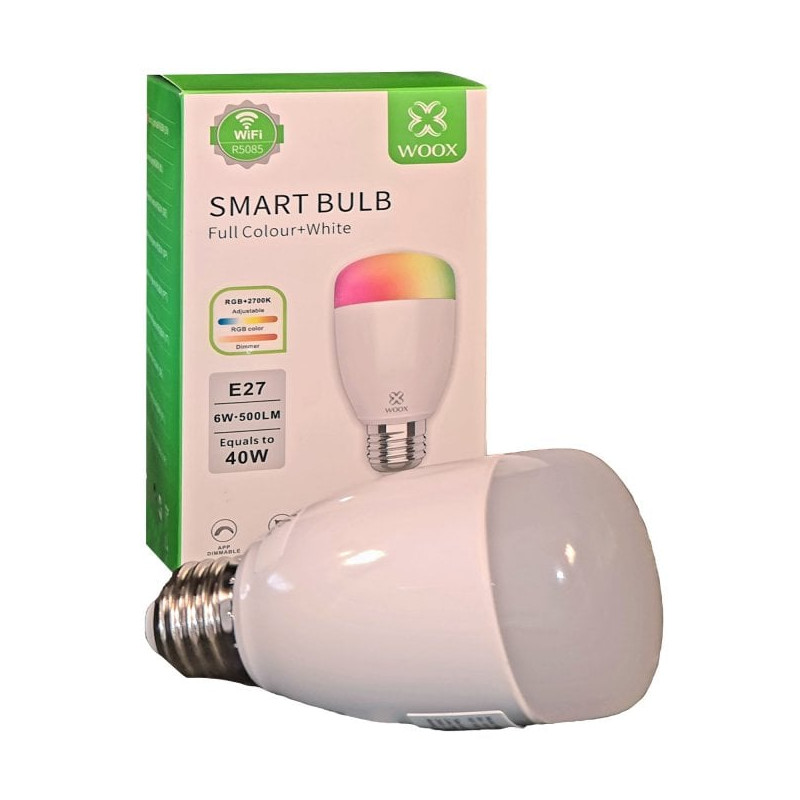 Žarulja WOOX R5085 WiFi Smart LED RGB+CCT E27, 6W, 500lm, 2700K-6500K dimabilna-0