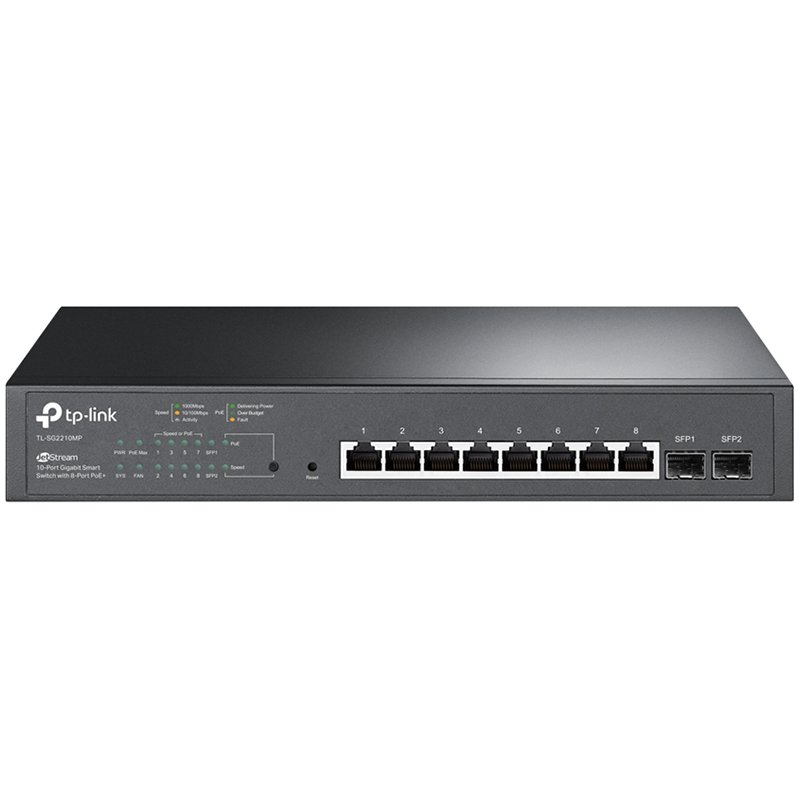 Preklopnik TP-LINK JetStream 10-port Gigabit PoE+ Smart (8×10/100/1000M RJ45 + 2×SFP, 150W)-4