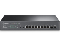 Preklopnik TP-LINK JetStream 10-port Gigabit PoE+ Smart (8×10/100/1000M RJ45 + 2×SFP, 150W)