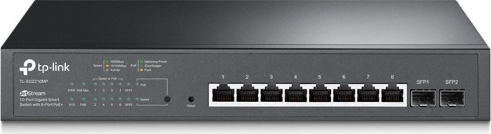 Preklopnik TP-LINK JetStream 10-port Gigabit PoE+ Smart (8×10/100/1000M RJ45 + 2×SFP, 150W)-1