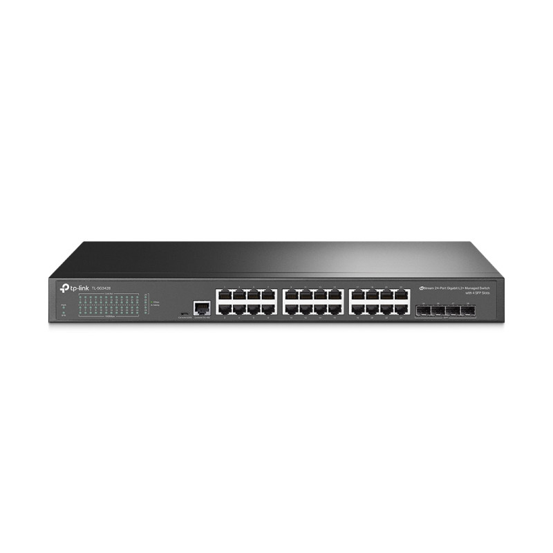 Preklopnik TP-LINK JetStream 24-port Gigabit Smart Switch 24×10/100/1000M RJ45 ports, 4×Gigabit SFP, 1U 19" rack mount-2