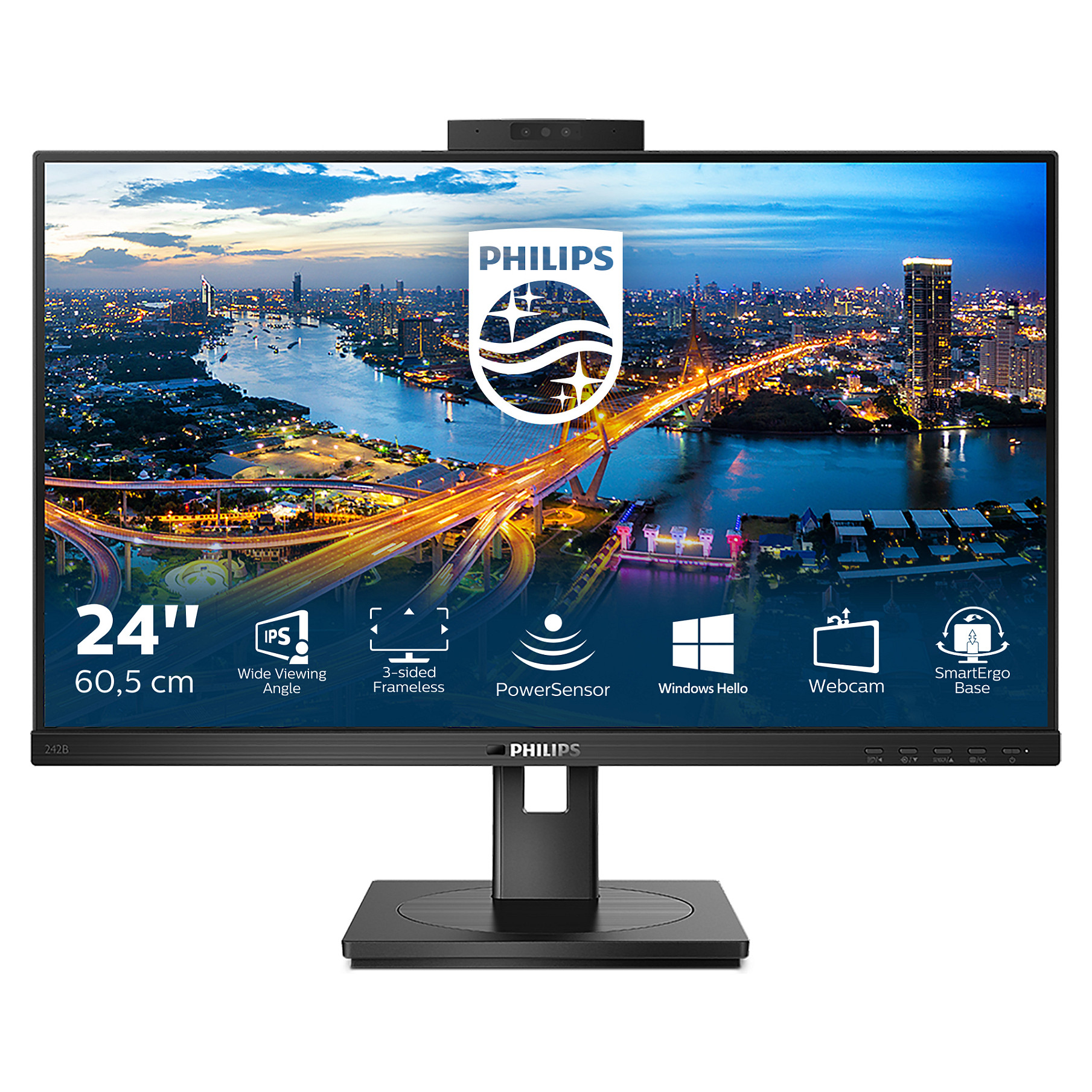 Monitor PHILIPS 242B1H/00 (23.8" IPS, FHD, 75Hz)-2
