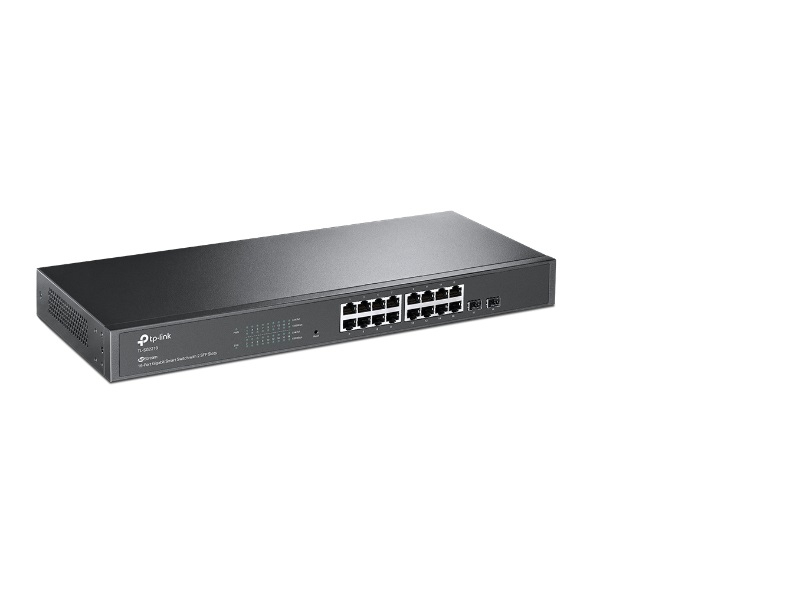 TP-Link Omada JetStream 16-port Gigabit L2+ upravljiv preklopnik (Switch), 16×10/100/1000M RJ45 ports, 2×SFP, 1U 19" rack mount-5