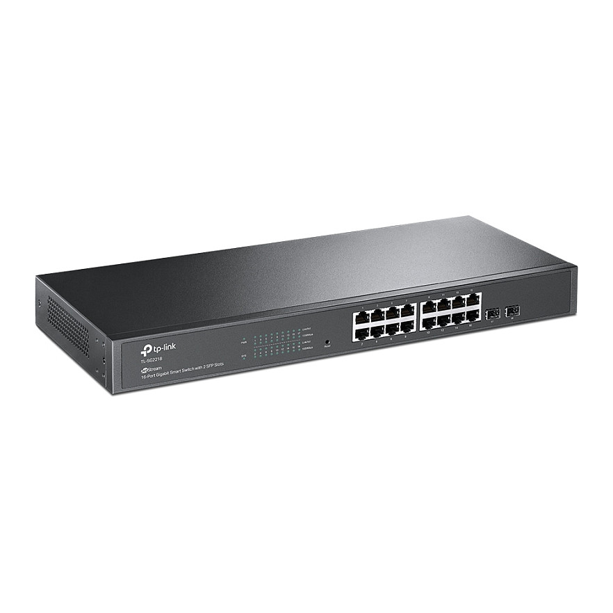 TP-Link Omada JetStream 16-port Gigabit L2+ upravljiv preklopnik (Switch), 16×10/100/1000M RJ45 ports, 2×SFP, 1U 19" rack mount-7
