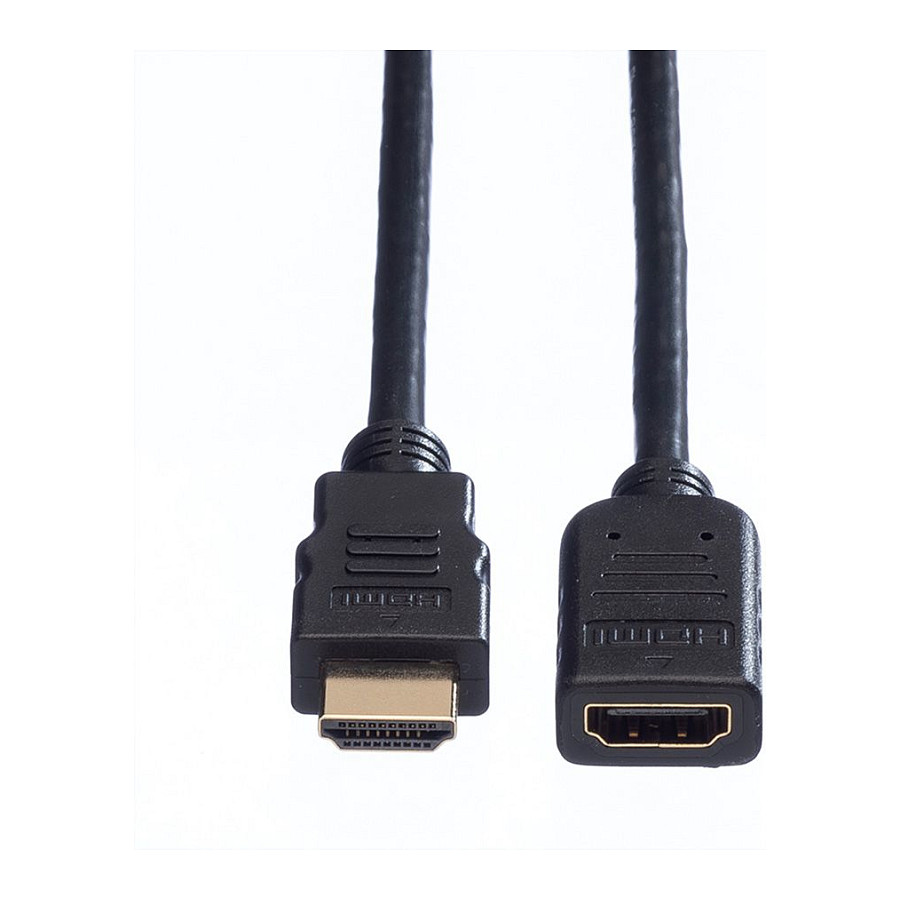 Roline VALUE HDMI produžni kabel sa mrežom, HDMI M - HDMI F, 1.5m-2
