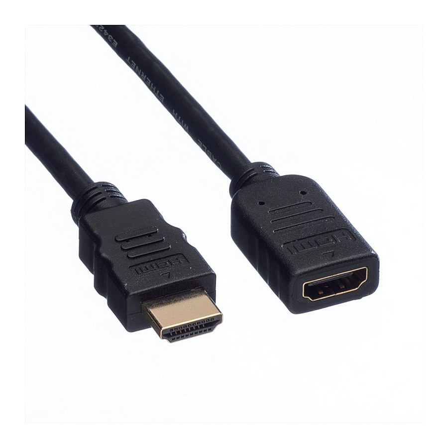 Roline VALUE HDMI produžni kabel sa mrežom, HDMI M - HDMI F, 1.5m-3